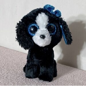 5/$25 Ty TySilk Tracey Beanie Boo Dog Black Puppy